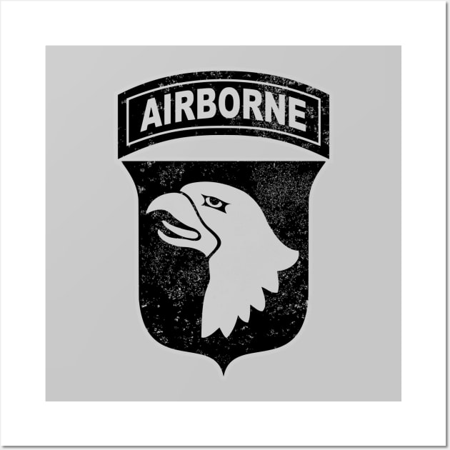 101st Airborne Division Patch (Distressed) Wall Art by TCP